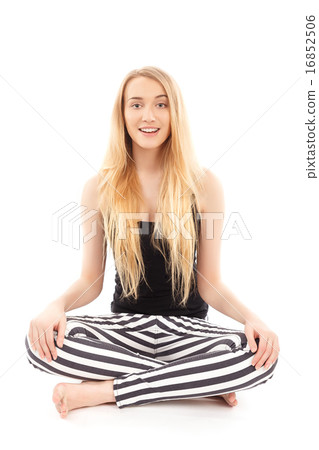 young pretty blonde women posing in studio 16852506