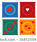 Contraception Day condom flat set icon in packing 16852509