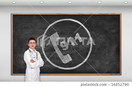 doctor standing in room 16852780