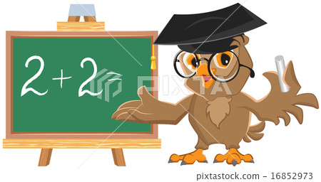 Owl teacher leads math lesson 16852973