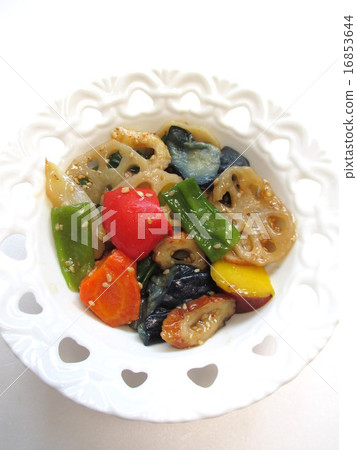 炒的著色蔬菜 炒的著色蔬菜 16853644