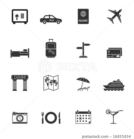 Travel and tourism vector icons 16855834