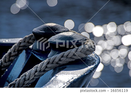 ship bow in back lighting with water reflexions ship bow in back lighting with water reflexions 16856119