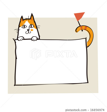 Cat with message board Cat with message board 16856974