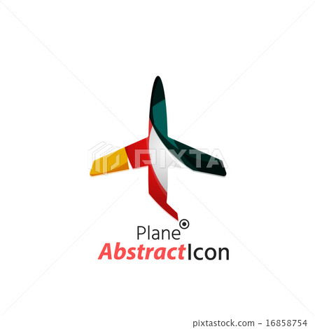 Abstract geometric business corporate emblem - airplane 16858754