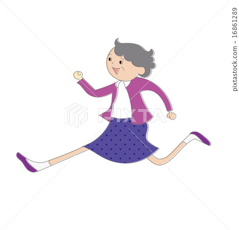 A woman to jump running 16861289