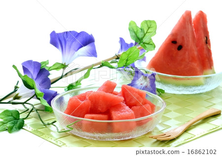 切西瓜和牽牛花花 切西瓜和牽牛花花 16862102