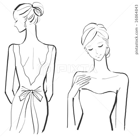 Back and décolleté - Stock Illustration [16864843] - PIXTA