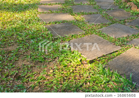 Stone walkway at morning 16865608