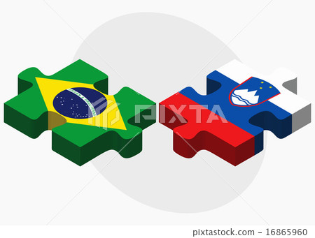Brazil and Slovenia Flags Brazil and Slovenia Flags 16865960