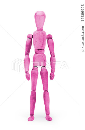 Wood figure mannequin with bodypaint - Pink Wood figure mannequin with bodypaint - Pink 16866998