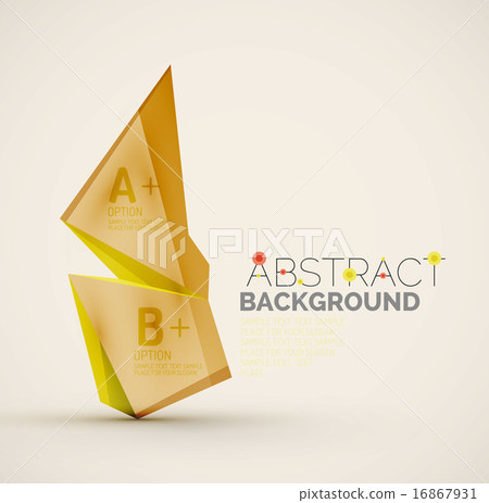 Geometric shapes with sample text. Abstract template 16867931