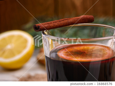Mulled wine,punch spices glintwine on wooden table Mulled wine,punch spices glintwine on wooden table 16868576