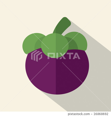 Flat Design Mangosteen Icon Flat Design Mangosteen Icon 16868692