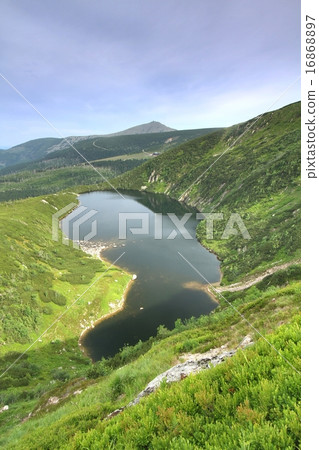 Wielky Staw and Snezka mountain Wielky Staw and Snezka mountain 16868897