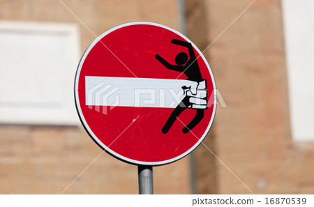 Original road sign "Journey is forbidden" Original road sign "Journey is forbidden" 16870539