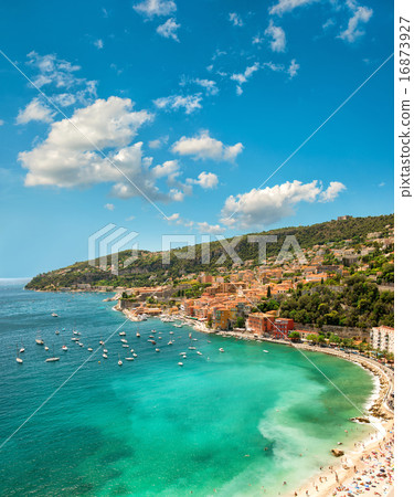 Mediterranean sea bay. french riviera, France Mediterranean sea bay. french riviera, France 16873927