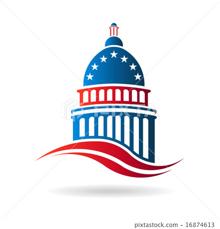 Capitol building in red white and blue 16874613