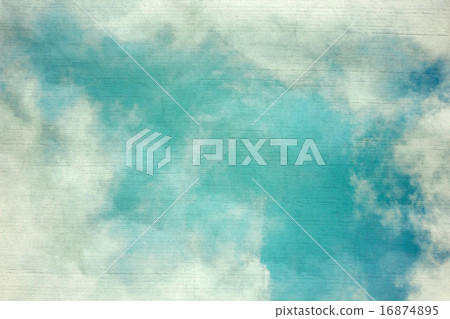 Vintage background in the blue shade with clouds Vintage background in the blue shade with clouds 16874895