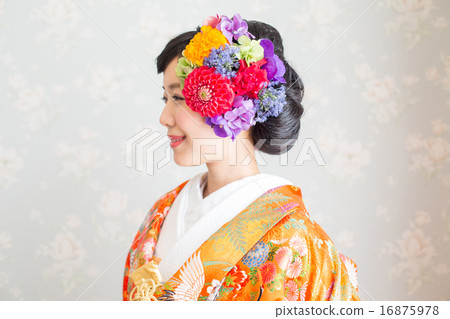 wedding, bride, colorful wedding kimono 16875978