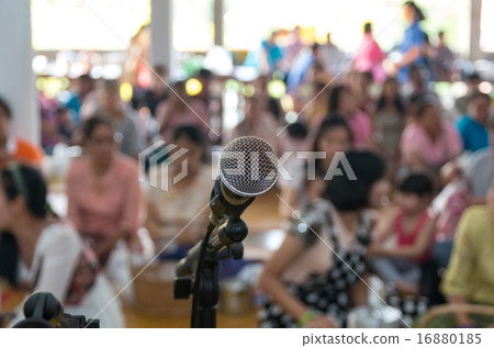 Close up of microphone in buddha pavilion or church on buddhist 16880185