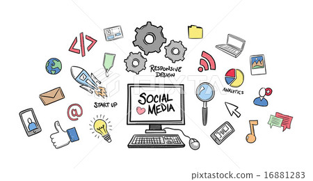 Social media concept vector - Stock Illustration [16881283] - PIXTA