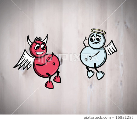 Good versus evil concept vector 16881285