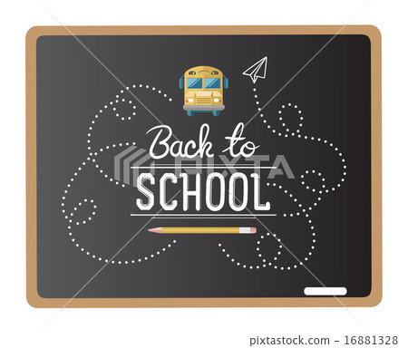 Chalk drawn back to school message vector - Stock Illustration ...