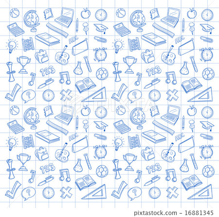 Biro drawn education icons vector 16881345