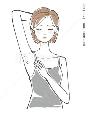 關心左邊翹曲的婦女的例證 16881488