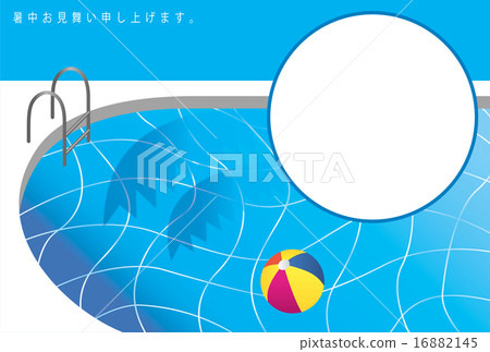 Pool ball poolside hot summer photo frame Pool ball poolside hot summer photo frame 16882145