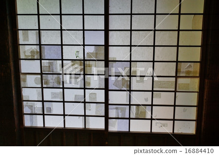 Background of the symbol of frugality "The slash of a sliding door" Materials · The slashing scoop between the cram schools of Yuzan Egawa residence · Horizontal position Background of the symbol of frugality "The slash of a sliding door" Materials · The slashing scoop between the cram schools of Yuzan Egawa residence · Horizontal position 16884410