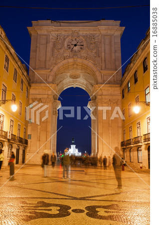 Rua Augusta Arch at Night in Lisbon Rua Augusta Arch at Night in Lisbon 16885038