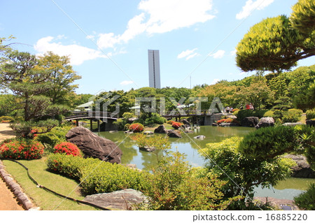 Scenery of Japanese garden at Daisen Park Scenery of Japanese garden at Daisen Park 16885220