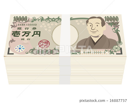 錢包02，10，000日元票據圖像 16887737