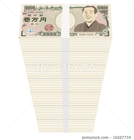 一捆山01,萬日元鈔票圖像 一捆山01,萬日元鈔票圖像 16887739