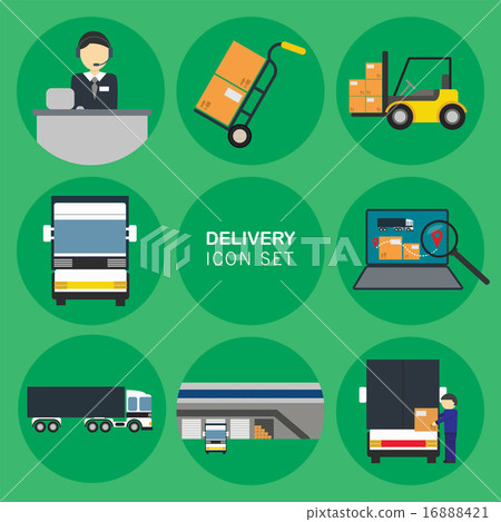 Cargo delivery icon set 16888421