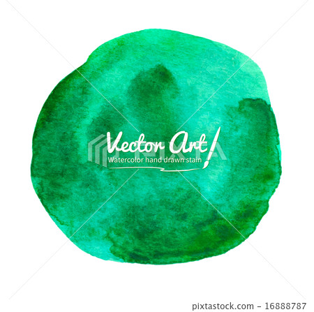Watercolor green circle. Watercolor green circle. 16888787