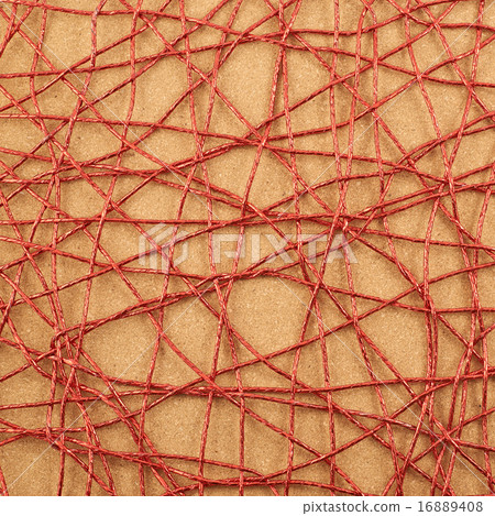 Cork mat covered with red thread 16889408