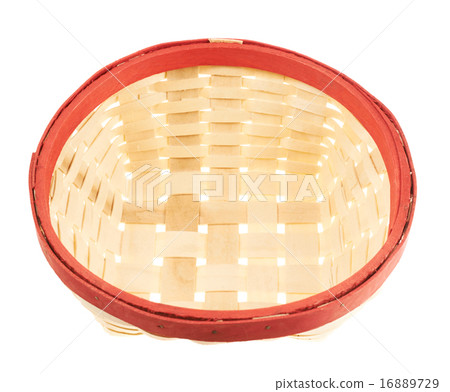 Empty wicker basket isolated Empty wicker basket isolated 16889729