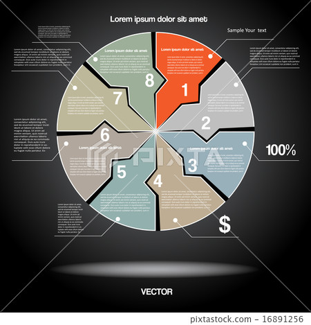 Diagram infographic for business project,  16891256