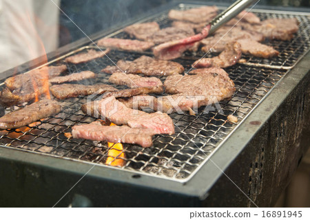 Grilled meat with barbecue 16891945