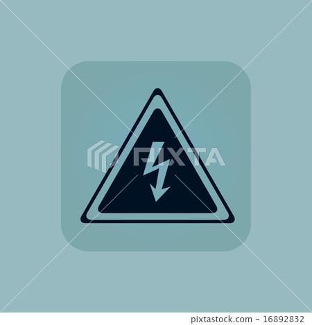 Pale blue high voltage icon 16892832