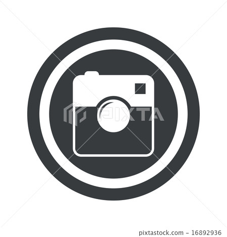 Round black square camera sign 16892936