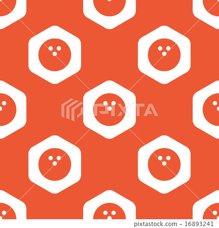 Orange hexagon bowling pattern 16893241