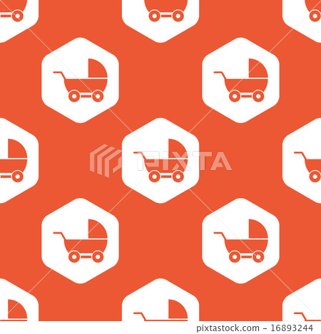 Orange hexagon pram pattern 16893244