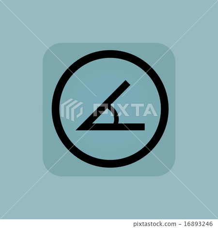 Pale blue angle sign 16893246