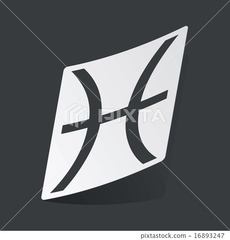 Monochrome Pisces sticker 16893247