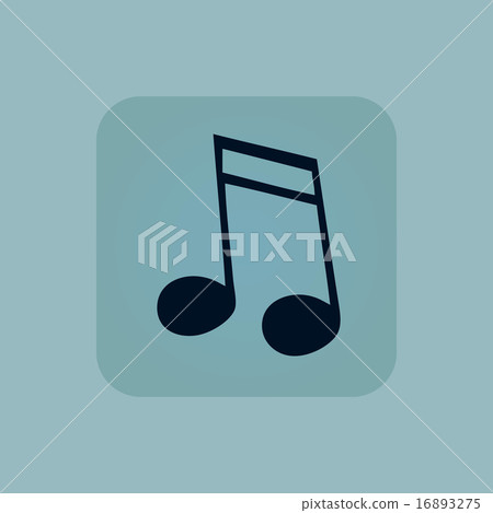 Pale blue 16th note icon-插圖素材 [16893275] - PIXTA圖庫