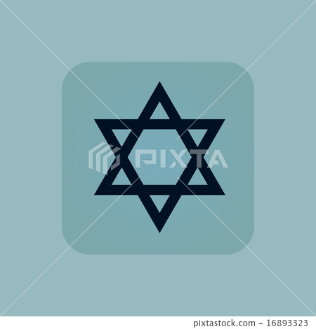 Pale blue Star David icon 16893323